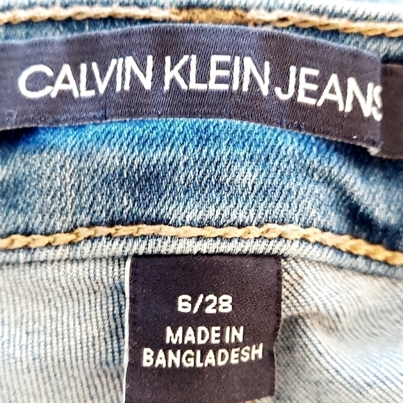 Calvin Klein Repreve Jeans Sz 6 / 28 Womens Blue Stretch Denim Mid Rise Skinny - Picture 4 of 12